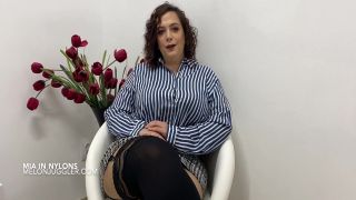 layered nylons, sweetheart mia juggles melons