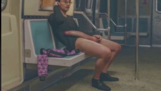 Perverted stranger fucks sexy girlfriend on train