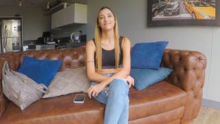 Latina Skinny Hot Bitch Kickstarts Modelling Career By Stripping Naked In Front Of A Camera!